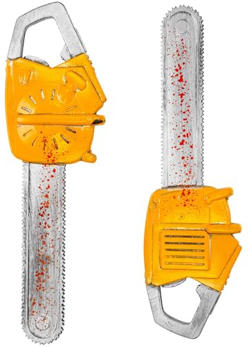 W WIDMANN MILANO Party Fashion - Motosierra ensangrentada de 54 cm | Accesorio de terror para Halloween, Carnaval, fiestas temáticas y disfraces espeluznantes