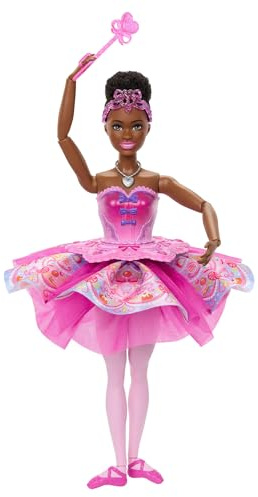 Barbie dans Casse-Noisette poupées | Transformation surprise du tutu, tutu ombré, accesoire collier médaillon cœur & baguette, JLW54
