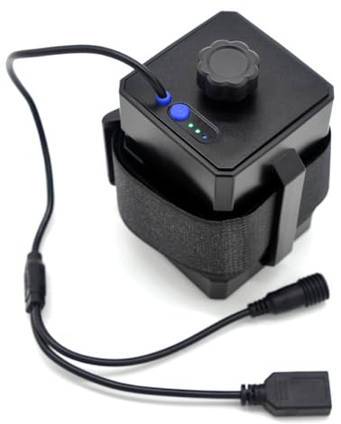 ZwaitL 4 18650 26650 Custodia per Batteria Scatola Ricarica USB Custodia Powerbank per Scatola immagazzinaggio per Smartphone con Luce per Bici a LED