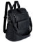 UTO Rucksack Damen Elegant mit Schultergurt Modischer Multifunktionsrucksack Schultertasche Herren PU Leder Backpack Kompartiment Reißverschluss Umhängetasche Schule Schulrucksack Handtasche Schwarz