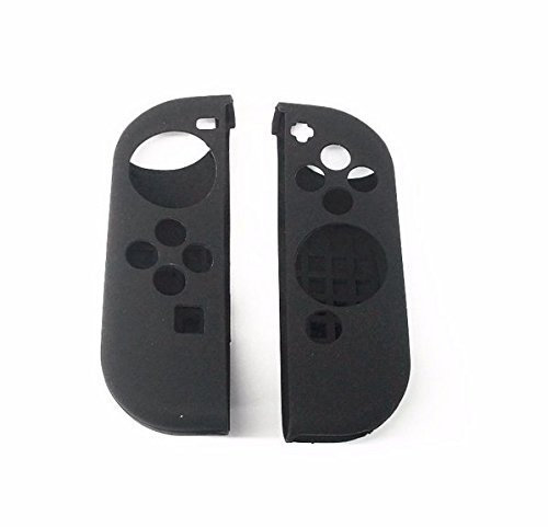 Coque de protection en silicone souple pour manette Switch Noir