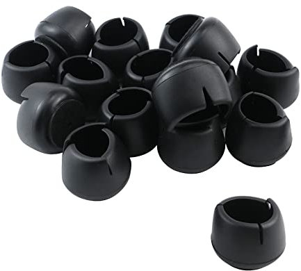 Black Furniture Pads, 16pcs Antrader Silicone Floor Protectors Sofa Non-Slip Chair Feet Pad with Felt Pads, Fit Diameter 1-5/9 to 1-2/3 (39mm-42mm) Round Table Leg