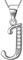 Aurora Tears J Brief Halskette 925 Sterling Splitter Initial J Alphabet Anhänger mit Zirkonia Schmuck Dating für Frauen DP0045J