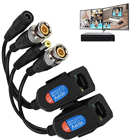 Mavis Laven CCTV pasivo Power Video Audio Balun Transceptor Balun BNC a RJ45 Adaptador para HDCVI HDTVI AHD analógico