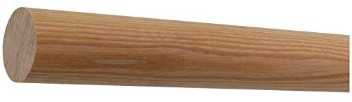 Corrimano da parete, pronto per il montaggio, in legno di frassino, con estremità lavorate senza corrimano, 500 mm/50 cm/0,5 m