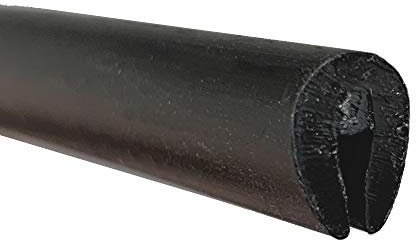 Silicone car door edging trim protection 8.5mm x 6.5mm - with sticky bead (BLACK)