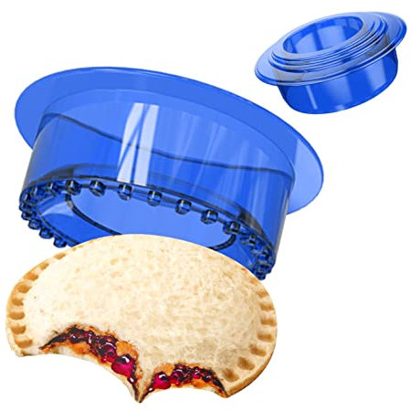 YUMKT Cortador de sándwich y sellador, cortador de galletas, cortadores de sándwiches geniales para niños, sándwiches de desayuno, lindos sándwiches de mantequilla de maní y gelatina, lonchera y caja