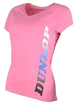 DUNLOP Damen Sport Tennis T-Shirt – Essentials Line, Tee, Carmine Rose