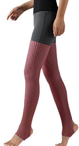 Nanxson Damen Beinwärmer Winter Gerippt Gestrickt Beinstulpen Strumpf für 80er Jahre Party Dance Sport Yoga TTW0072 (fuchsie)