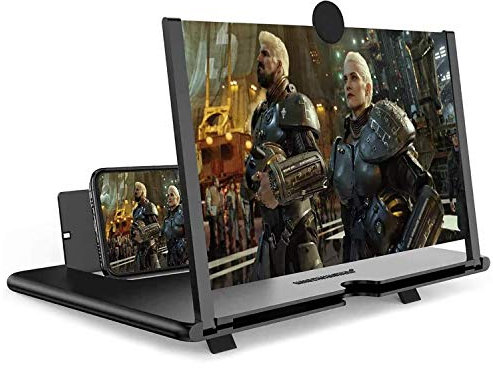 Smartphone Screen Magnifier Stand 14 Inch 3D Foldable Amplifier for Cell Phone with Adjustable Angle