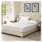 MZP 500TC Spannbettlaken Bettlaken Spannbetttuch Satin 120/150/180/200x190/200 100% gekämmte langstapelige Baumwolle Einfarbig Laken Glatt und glänzend (Color : White, Size : 200x220+30cm)