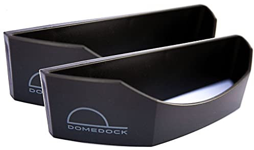 DomeDock Dome Dock Hutablage und kompakter Hut-Organizer für Wandmontage, 20 Hutkapazität, Schwarz, 2 Stück