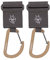 LÄSSIG Kinderwagenbefestigung (2 Stk.) Klettverschluss Karabiner Haken Karabinerhaken Kinderwagenhaken Einkaufshaken Metall/Stroller Hooks with Carabiner anthracite