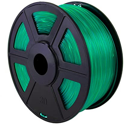 PLA 3D Printer Filament 1.75mm, High Toughness 3D PLA Plus Filament 1KG Spool, Dimensional Accuracy +/- 0.02mm, Cardboard Spool Print with Most FDM 3D Printers (Green)