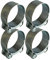 Boltza® Lot de 4 colliers de serrage en caoutchouc de silicone pour tuyau d'échappement 26-28 mm
