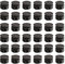 FUYIOCN 30 fermacorda, fermacorda, 2 fori per cordoncini fino a Ø 3 mm, chiusura rapida, colore nero, 15,5 x 10,5 mm, morsetto per cordoncino
