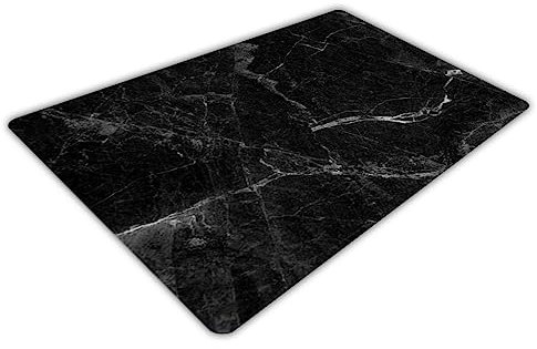 Pagnanno. Chopping Board-Catering Cutting Set-Kitchen Board-Glass Worktop Savers-Sink Chopping Board-Large-Worktop Protectors Heat Resistant-Marble Effect Grey (Design 8, 40 x 30 cm (Pack of 1))