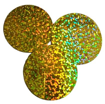 50 Stück 50 mm flache runde obere Loch Pailletten Pailletten Schwanz DIY Nähen Bastelbedarf Scribble Pailletten, 600+ Farben-Holo-Gold