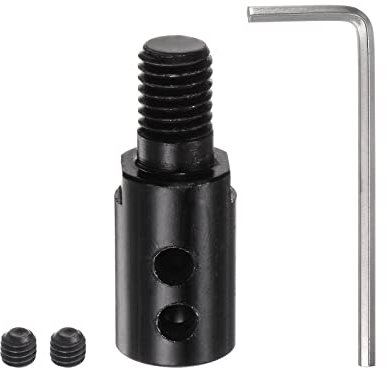 sourcing map Rotary Tool Motor Shaft Coupler M10 6mm Sleeve Saw Blade Connecting Saw Chuck Adapter Arbor Mandrel Connector Rod with L Shape Wrench