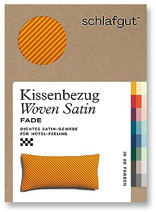 schlafgut Woven Fade Satin Kissenbezug 40 x 80 cm Purple Fade gestreift in Premium Hotelqualität, Kopfkissenbezug einzeln mit 100% weicher Baumwolle