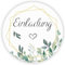 MameArt 100stk 4cm Einladung Aufkleber, Kranz Sticker für Hochzeit Gastgeschenk Taufe Kommunion Geburtstag Feste Geschenke Präsente (Einladung 7)