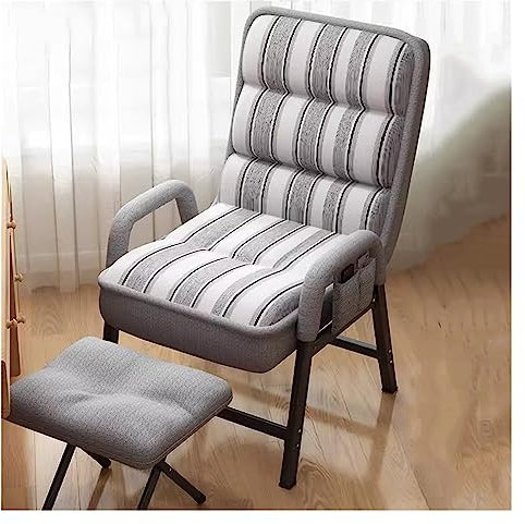 Sessel, Stoff-Akzentstuhl, Mid-Century Modern, Lounge-Liegestuhl mit Fußstütze, Einzelsofa, Clubsessel und Ottomane-Set für Wohnzimmer, Büro, kleine Räume/Grün