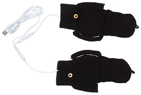 HANABASS 1 Set Heated Gloves Portable Thermal Mitts Outdoor Thermal Mitts Usb Mittens Warming Gloves Usb Heated Mittens Women's Warm Gloves Portable Thermal Gloves Beer Mug Keep Warm Cotton