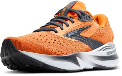 BROOKS Men's Adrenaline GTS 24 Sneaker, Orange Ebony Country Blue, 9.5 UK