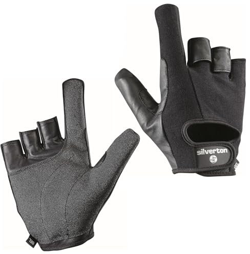 Silverton Wheel Chair Sports Handschuhe, Speziell für Rollstuhlfahrer entwickelt, rutschfestes Spezialleder und Gelpolsterung (L)