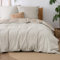 BEDSURE Ropa de cama de 220 x 240 cm, algodón beis, caqui, topo, ropa de cama de 220 x 240 cm, reversible de 3 piezas, con 2 fundas de almohada de 80 x 80 cm, Öko-Tex, funda nórdica de dos tonos con