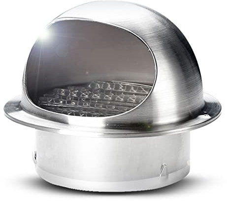 NINHFTDROU Edelstahl Lüftungsgitter,Lüftungsabdeckung, Wandabzugshaube aus Edelstahl 304, Kappenabdeckung, runder Dachboden-Entlüfter, Abluftabdeckung(160mm/6.3in)