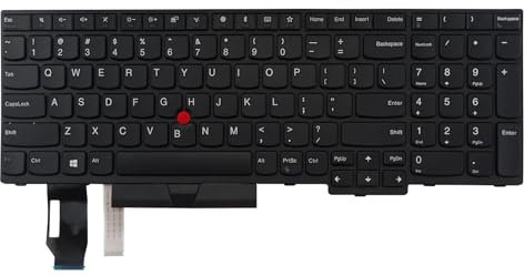 Tastiera di ricambio senza retroilluminazione per Lenovo Thinkpad E580 E585 E590 E595 T590 P53S L580 L590 P52 P72 P53 P73 (inglese americano, non retroilluminato)