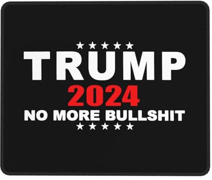 Gaming Mousepad, Trump 2024 – Schluss Mit Dem Bullshit Desk Pad Verschleißfest Mousepad Weich Komputer-Mousepad Für Maus Büro 25X30Cm