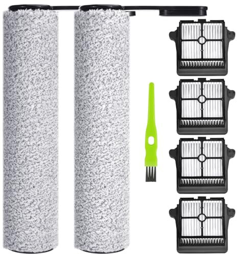 6 pezzi di ricambio per aspirapolvere Tineco Floor One S7 Pro, Floor One S6 a batteria con 2 spazzole e 4 filtri, set di accessori per robot aspirapolvere