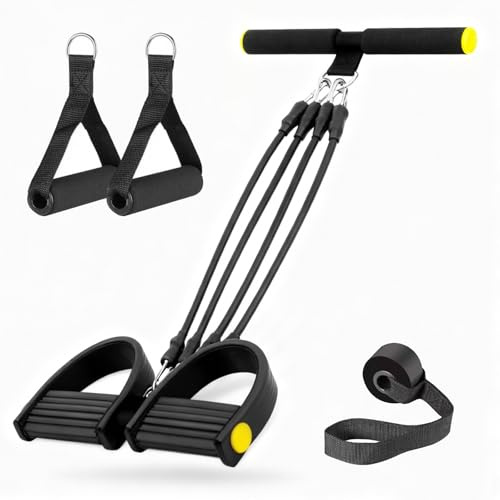 Homshsjhkis Bauchtrainer für Zuhause, Multifunktions Bauch Trainingsgerät, Expander Fitness, Widerstandsband mit Griffen, Widerstandsbänder, Pedalwiderstandsgerät für Bauch Taille Arm Beindehnung