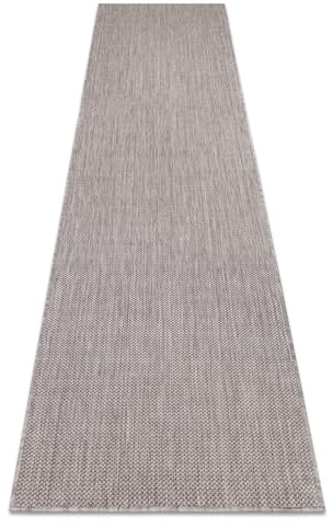 rugsx Teppich SION Sisal Optik, flachgewebt, strapazierfähig & pflegeleicht, Indoor & Outdoor, Wohnzimmer, Schlafzimmer, Balkon, Terrasse - beige 70x300 cm