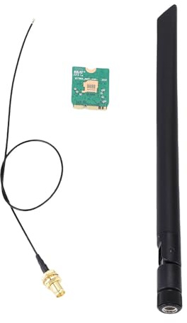Naroote WiFi 6E Wireless-Karte, 8 DBi Antenne 2,4 GHz 5 GHz 6 Triple Band 4200 Mbit/s Laptop-Wireless-Karte mit NGFF M.2-Schnittstelle, für 10 11 Frameworks