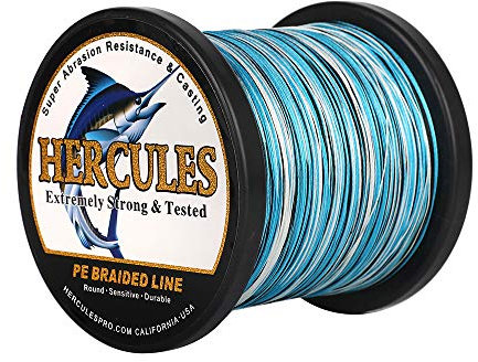 HERCULES Super Cast 100m - 2000m Yards Geflochtene Angelschnur 10lb - 300lb Test für Salzwasser Süßwasser PE Geflecht Fischdraht Superline 8 Stränge