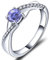 YL Verlobungsring Ehering 925 Sterling Silber mit Tansanit Zirkonia Dezember Geburtsstein Unendlichkeit Ring für Damen（Größe 50）
