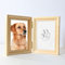 LEcylankEr Pfotenabdruck Set Hund Katze Hundepfoten Abdruck Holz Bilderrahmen 3D Gipsabdruck Pet Pawprints Bilderrahmen und Abdruck Set (Hölzern)