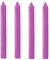 Tradineur - Pack de 4 Velas de Mesa alargadas, Velas cilíndricas, parafina y Mecha de algodón, sin Perfume, rituales y Ceremonias (Lila, 17 cm)