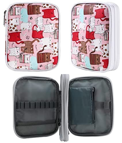 LOOEN Häkelnadel Tasche, Organizer für Rundstricknadeln, Stricknadeln und Zubehör, Aufbewahrungsorganizer (Keine Zubehör enthalten)