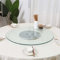 Large Round Dining Table Lazy Susan Turntable Rotating Tray, 20/24/28/32/35inch Tempered Glass Rotating Serving Platter,Aluminum Alloy Base, Silent and Smooth (Color : Silver, Size : Ø 50cm/20in)