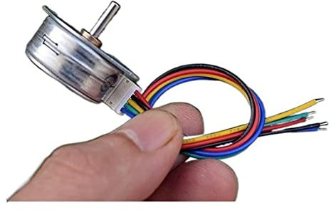 Glissement de Phase Micro Moteur Pas à Pas Micro Quatre Phases à Cinq Fils 25MM, Moteur Pas à Pas 25mm Moteur Pas à Pas 15 degrés for équipement Scientifique réduction linéaire (Color : with wire)