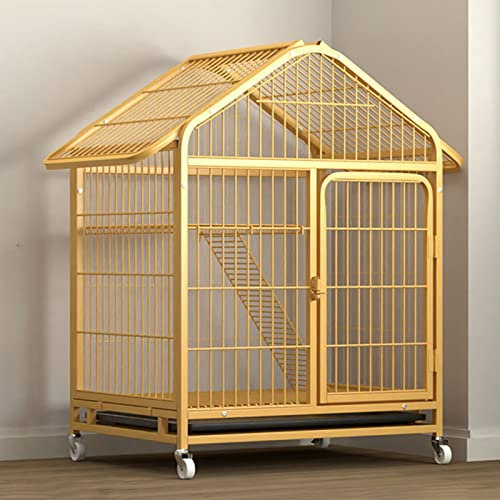 Katzenkäfig im Freien, Kleintierkäfig, Rattenkäfig, Kaninchenkäfig, für den Innenbereich, Katzenlaufstall mit um 360° drehbaren Rollen, abnehmbare, auslaufsichere Pfanne, Kaninchenkäfig, Lau