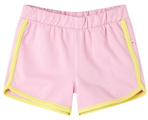 vidaXL Kindershorts mit Besatz Knallrosa 128