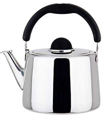 YSACJFD Whistlikettle for Induction Hob,Whistligas Kettle Household Thicken High Capacity Gas Induction Cooker Restaurant Kettle/Sier/3L