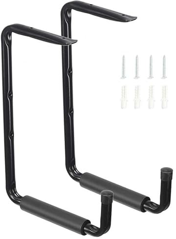Hutnncg Heavy Duty Garage Storage Hooks, Overhead Garage Storage Rack, Wall Mounted Ladder Hook, Utility Ceiling Hangers & Organizer for Wood,Tools, Bicycles