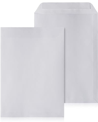 LOGIC PACK Briefumschläge ohne Fenster DIN B4 Selbstklebend Kuvert Umschläge Weiß 250 x 353 mm 100g/m² Versandtaschen B4 ohne Fenster - Große Briefhüllen (25 Stück)