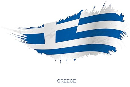 2 x Griechenland Aufkleber 12 x 8 cm – Hellas Flagge Sticker (Doppelpack) – Autoaufkleber wetterfest – Carsticker für Auto, Koffer, Fenster, Laptop – UV-beständig & wasserfest